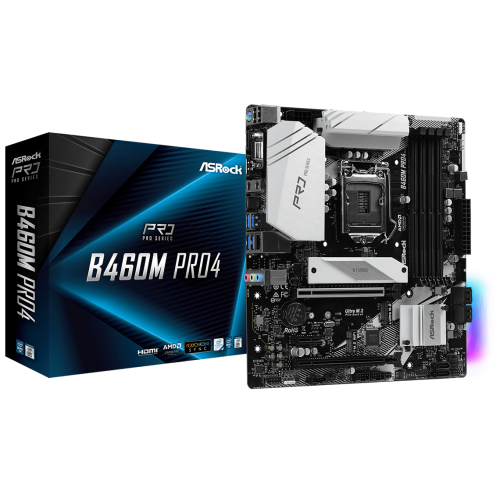 Материнская плата AsRock B460M Pro4 (s1200, Intel B460) (Восстановлено продавцом, 872503) купить в Украине: Киев, Днепр, Харьков, Одесса  | Проверка совместимости, низкая цена, отзывы, характеристики от TELEMART фото