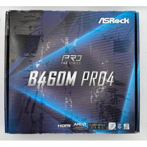 Материнская плата AsRock B460M Pro4 (s1200, Intel B460) (Восстановлено продавцом, 872503) купить в Украине: Киев, Днепр, Харьков, Одесса  | Проверка совместимости, низкая цена, отзывы, характеристики от TELEMART фото