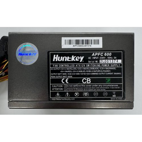 Блок живлення HuntKey 600W (APFC-600) (Відновлено продавцем, 872641) купити в Україні: Київ, Львів, Хмельницький, Тернопіль, Івано-Франківськ | Перевірка сумісності, низька ціна, відгуки, характеристики від TELEMART фото