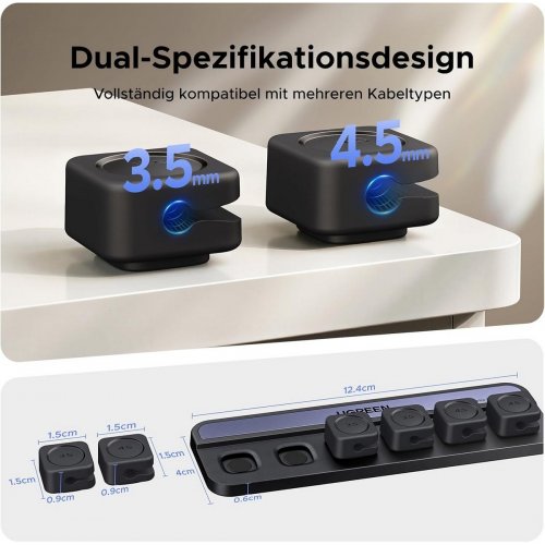 Кабельний органайзер Ugreen LP987 Magnetic Cable Organizer (45097) Black купити в Україні: Київ, Львів, Хмельницький, Тернопіль, Івано-Франківськ | Низька ціна, відгуки, характеристики від TELEMART фото