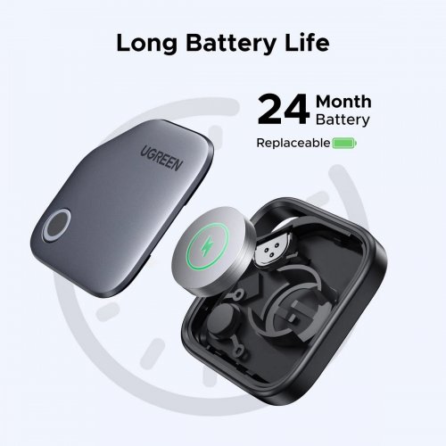 Розумний брелок для пошуку речей Ugreen CM816 FineTrack Smart Finder (45297) Black купити в Україні: Київ, Львів, Хмельницький, Тернопіль, Івано-Франківськ | Низька ціна, відгуки, характеристики від TELEMART фото