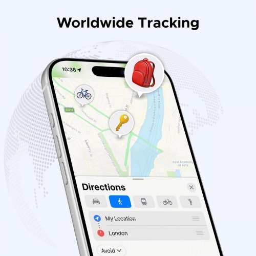 Розумний брелок для пошуку речей Ugreen CM816 FineTrack Smart Finder (45297) Black купити в Україні: Київ, Львів, Хмельницький, Тернопіль, Івано-Франківськ | Низька ціна, відгуки, характеристики від TELEMART фото