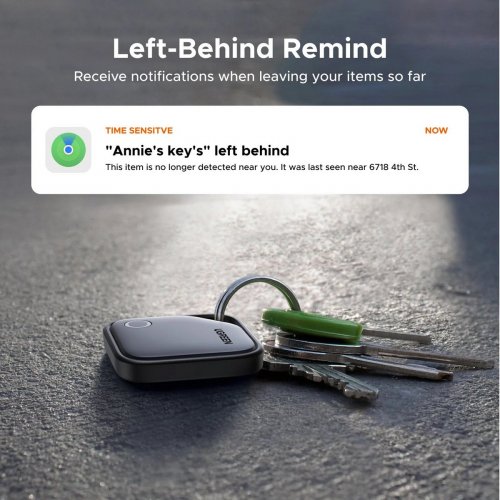 Розумний брелок для пошуку речей Ugreen CM816 FineTrack Smart Finder (45297) Black купити в Україні: Київ, Львів, Хмельницький, Тернопіль, Івано-Франківськ | Низька ціна, відгуки, характеристики від TELEMART фото