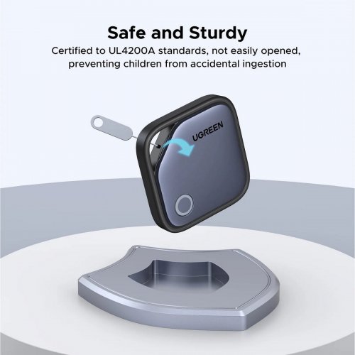 Розумний брелок для пошуку речей Ugreen CM816 FineTrack Smart Finder (45297) Black купити в Україні: Київ, Львів, Хмельницький, Тернопіль, Івано-Франківськ | Низька ціна, відгуки, характеристики від TELEMART фото