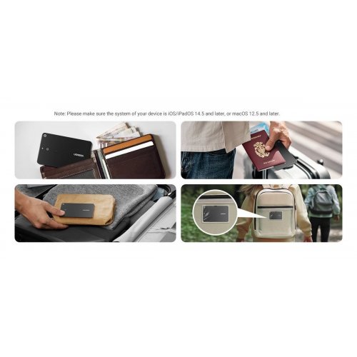 Розумний брелок для пошуку речей Ugreen CM817 FineTrack Slim Smart Finder (45298) Black купити в Україні: Київ, Львів, Хмельницький, Тернопіль, Івано-Франківськ | Низька ціна, відгуки, характеристики від TELEMART фото
