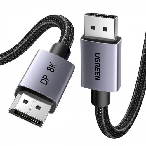Кабель Ugreen DP120 DisplayPort to DisplayPort 1.4 8K 5m (45039) Black купити в Україні: Київ, Львів, Хмельницький, Тернопіль, Івано-Франківськ | Низька ціна, відгуки, характеристики від TELEMART фото