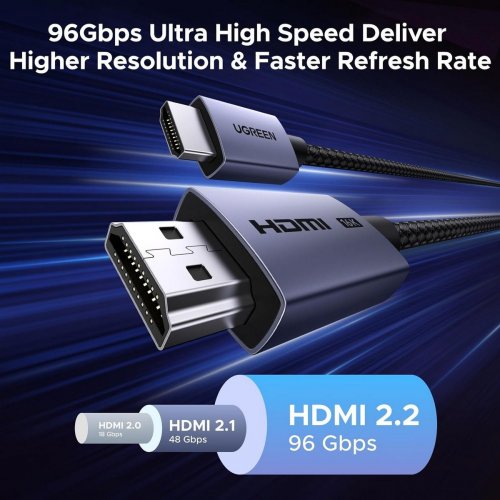 Кабель Ugreen HD186 HDMI to HDMI 16K 2m (65900) Black купить в Украине: Киев, Днепр, Харьков, Одесса  | Низкая цена, отзывы, характеристики от TELEMART фото