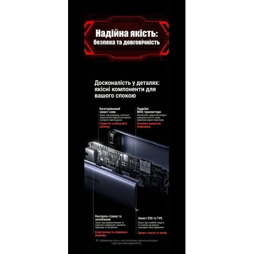 USB-хаб Ugreen CM512 USB Type-C 6 in 1 (75643) Gray купить в Украине: Киев, Днепр, Харьков, Одесса  | Низкая цена, отзывы, характеристики от TELEMART фото