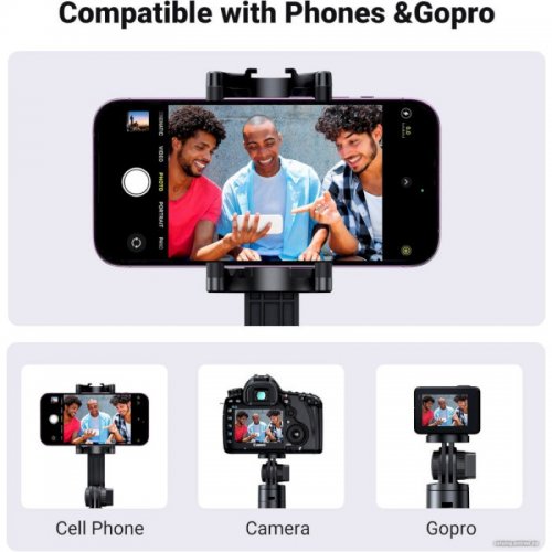 Штатив Ugreen LP586 Selfie Stick Tripod with Bluetooth Remote (15062) купити в Україні | Telemart фото