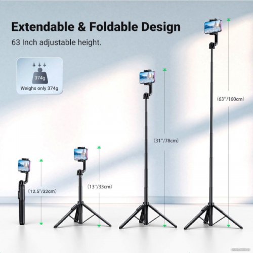 Штатив Ugreen LP586 Selfie Stick Tripod with Bluetooth Remote (15062) купити в Україні | Telemart фото