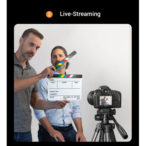 Штатив Ugreen LP661 Professional Tripod For Phone and Cameras (15187) купити в Україні: Київ, Львів, Хмельницький, Тернопіль, Івано-Франківськ | Низька ціна, відгуки, характеристики від TELEMART фото