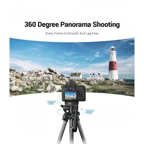 Штатив Ugreen LP661 Professional Tripod For Phone and Cameras (15187) купити в Україні: Київ, Львів, Хмельницький, Тернопіль, Івано-Франківськ | Низька ціна, відгуки, характеристики від TELEMART фото