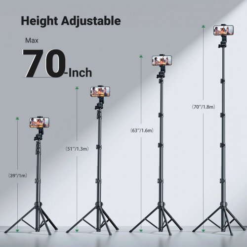 Штатив Ugreen LP680 Selfie Stick Tripod with Bluetooth Remote (15609) купити в Україні: Київ, Львів, Хмельницький, Тернопіль, Івано-Франківськ | Низька ціна, відгуки, характеристики від TELEMART фото