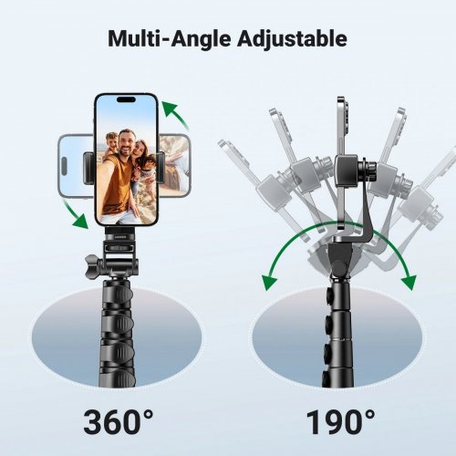 Штатив Ugreen LP680 Selfie Stick Tripod with Bluetooth Remote (15609) купити в Україні: Київ, Львів, Хмельницький, Тернопіль, Івано-Франківськ | Низька ціна, відгуки, характеристики від TELEMART фото