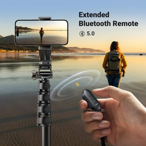 Штатив Ugreen LP680 Selfie Stick Tripod with Bluetooth Remote (15609) купити в Україні: Київ, Львів, Хмельницький, Тернопіль, Івано-Франківськ | Низька ціна, відгуки, характеристики від TELEMART фото