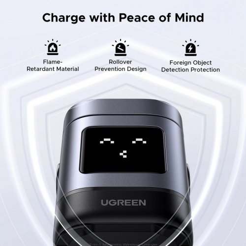 Бездротовий зарядний пристрій Ugreen W709 2 in 1 Magnetic Wireless 15W (45775) Grey купити в Україні: Київ, Львів, Хмельницький, Тернопіль, Івано-Франківськ | Низька ціна, відгуки, характеристики від TELEMART фото