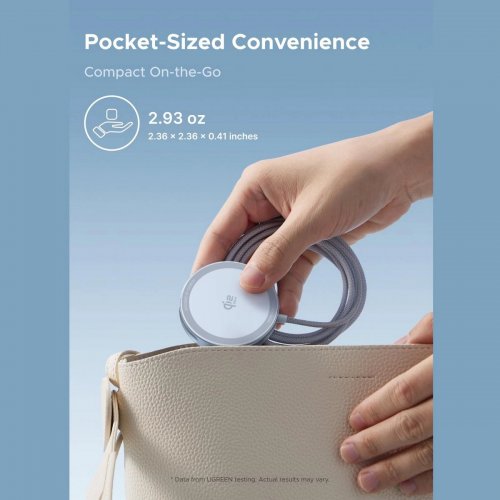 Бездротовий зарядний пристрій Ugreen W753 Magnetic Wireless 25W (55959) Blue купити в Україні: Київ, Львів, Хмельницький, Тернопіль, Івано-Франківськ | Низька ціна, відгуки, характеристики від TELEMART фото