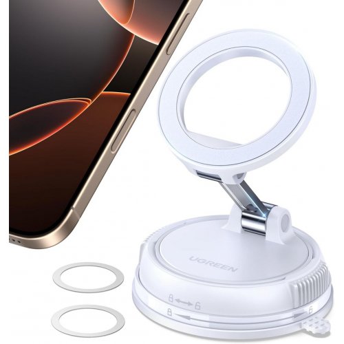 Держатель для телефона Ugreen LP926 Magnetic Car Phone Mount (85236) White купить в Украине: Киев, Днепр, Харьков, Одесса  | Низкая цена, отзывы, характеристики от TELEMART фото