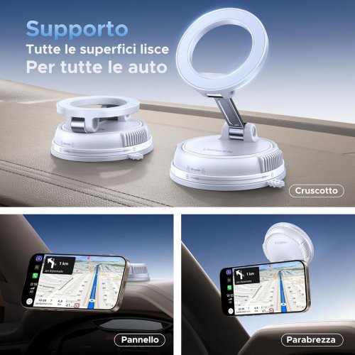 Держатель для телефона Ugreen LP926 Magnetic Car Phone Mount (85236) White купить в Украине: Киев, Днепр, Харьков, Одесса  | Низкая цена, отзывы, характеристики от TELEMART фото