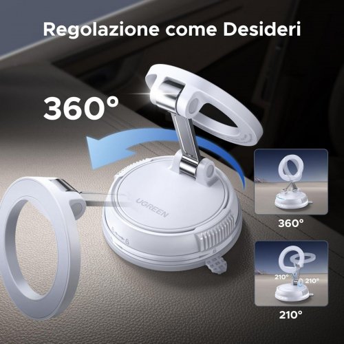 Держатель для телефона Ugreen LP926 Magnetic Car Phone Mount (85236) White купить в Украине: Киев, Днепр, Харьков, Одесса  | Низкая цена, отзывы, характеристики от TELEMART фото