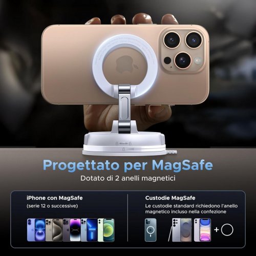 Держатель для телефона Ugreen LP926 Magnetic Car Phone Mount (85236) White купить в Украине: Киев, Днепр, Харьков, Одесса  | Низкая цена, отзывы, характеристики от TELEMART фото