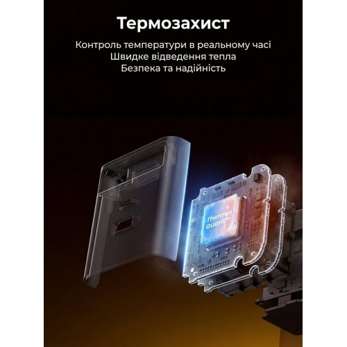 Сетевое зарядное устройство Ugreen X615 GaN USB + USB Type-C with Retractable Cable 65W (65825) Grey купить в Украине: Киев, Днепр, Харьков, Одесса  | Низкая цена, отзывы, характеристики от TELEMART фото