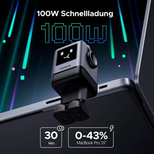 Мережевий зарядний пристрій Ugreen X688 USB + 3 x USB Type-C 100W (45515B) Grey купити в Україні: Київ, Львів, Хмельницький, Тернопіль, Івано-Франківськ | Низька ціна, відгуки, характеристики від TELEMART фото