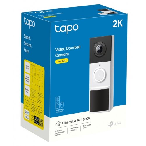 Відеодзвінок TP-LINK Tapo D210 купити в Україні: Київ, Львів, Хмельницький, Тернопіль, Івано-Франківськ | Низька ціна, відгуки, характеристики від TELEMART фото