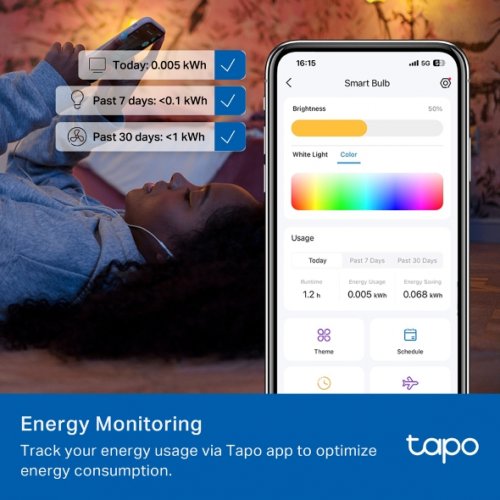 Розумна багатокольорова Wi-Fi лампа TP-LINK Tapo L430C купити в Україні | Telemart фото