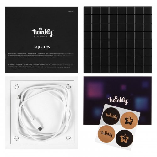 Smart LED Панель Twinkly Squares 1 Starter Panel RGB LED USB-C (TWQ064STW-01-BUSB) Black купити в Україні: Київ, Львів, Хмельницький, Тернопіль, Івано-Франківськ | Низька ціна, відгуки, характеристики від TELEMART фото