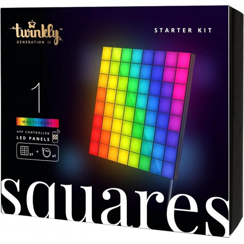 Smart LED Панель Twinkly Squares 1 Starter Panel RGB LED USB-C (TWQ064STW-01-BUSB) Black купити в Україні: Київ, Львів, Хмельницький, Тернопіль, Івано-Франківськ | Низька ціна, відгуки, характеристики від TELEMART фото