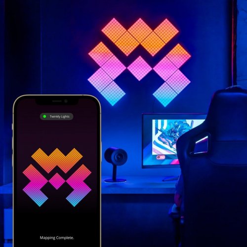 Smart LED Панель Twinkly Squares 1 Starter Panel RGB LED USB-C (TWQ064STW-01-BUSB) Black купити в Україні: Київ, Львів, Хмельницький, Тернопіль, Івано-Франківськ | Низька ціна, відгуки, характеристики від TELEMART фото