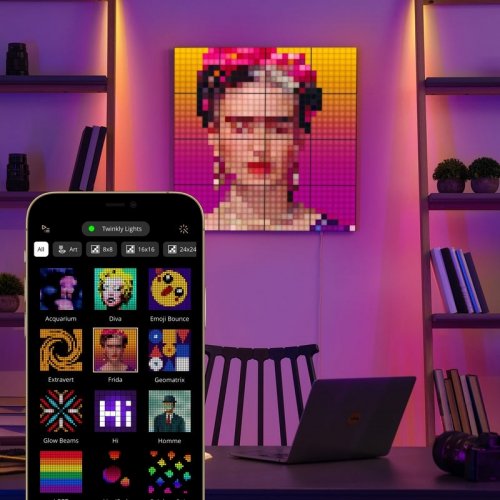 Smart LED Панель Twinkly Squares 1 Starter Panel RGB LED USB-C (TWQ064STW-01-BUSB) Black купити в Україні: Київ, Львів, Хмельницький, Тернопіль, Івано-Франківськ | Низька ціна, відгуки, характеристики від TELEMART фото