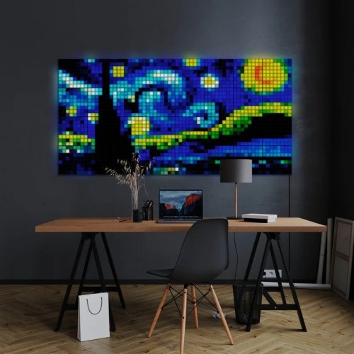 Smart LED Панель Twinkly Squares 1 + 5 RGB Gen II (TWQ064STW-07-BEU) Black купити в Україні: Київ, Львів, Хмельницький, Тернопіль, Івано-Франківськ | Низька ціна, відгуки, характеристики від TELEMART фото