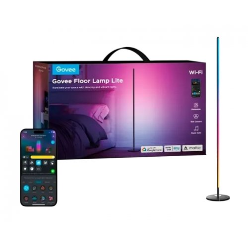 Розумний торшер Govee H8076 RGBICW Floor Lamp Lite (H8076C13) Black купити в Україні: Київ, Львів, Хмельницький, Тернопіль, Івано-Франківськ | Низька ціна, відгуки, характеристики від TELEMART фото