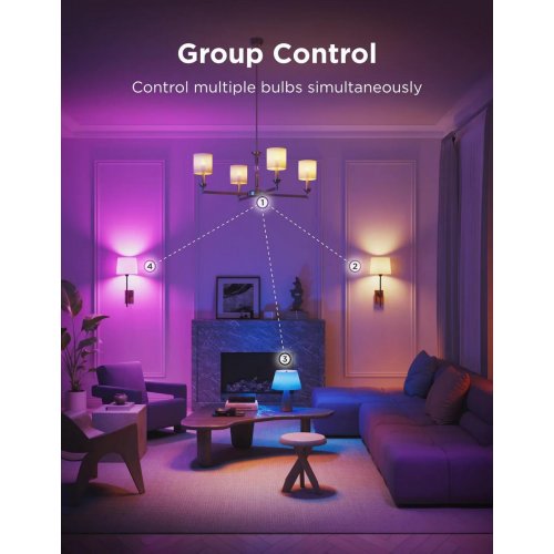 Розумна лампа Govee H600C E14 5W 450Lm 2700K-6400K (B600CC02) White купити в Україні: Київ, Львів, Хмельницький, Тернопіль, Івано-Франківськ | Низька ціна, відгуки, характеристики від TELEMART фото