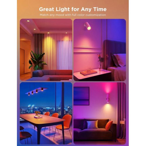 Набір ламп Govee GU10 Smart LED Bulb RGBWW WI-FI/Bluetooth (B600D3C1) White купити в Україні: Київ, Львів, Хмельницький, Тернопіль, Івано-Франківськ | Низька ціна, відгуки, характеристики від TELEMART фото