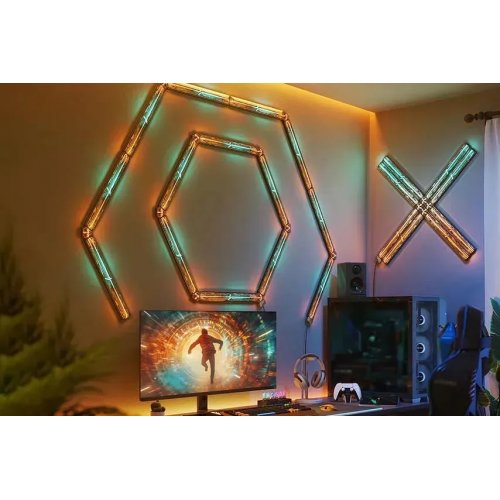Набір настінних світильників Govee H1063 Gaming Wall light Expansion Kit 2 шт. (H10630A5) купити в Україні: Київ, Львів, Хмельницький, Тернопіль, Івано-Франківськ | Низька ціна, відгуки, характеристики від TELEMART фото