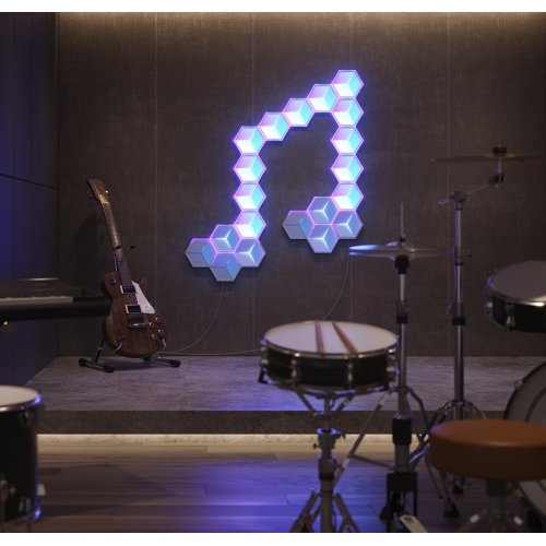 Настінний світильник Govee H106A Glide Hexagon Light Panels Ultra expansion pack (H106A007-OF-EU) купити в Україні: Київ, Львів, Хмельницький, Тернопіль, Івано-Франківськ | Низька ціна, відгуки, характеристики від TELEMART фото