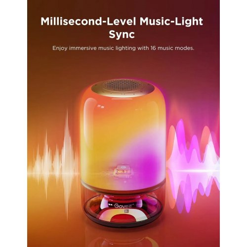 Розумна настільна лампа Govee Table Lamp 2 Pro x Sound by JBL (H60200F1) купити в Україні: Київ, Львів, Хмельницький, Тернопіль, Івано-Франківськ | Низька ціна, відгуки, характеристики від TELEMART фото