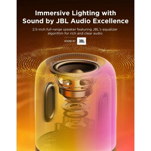Розумна настільна лампа Govee Table Lamp 2 Pro x Sound by JBL (H60200F1) купити в Україні: Київ, Львів, Хмельницький, Тернопіль, Івано-Франківськ | Низька ціна, відгуки, характеристики від TELEMART фото