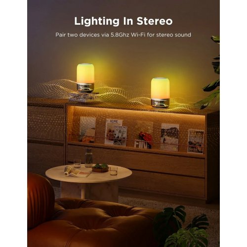 Розумна настільна лампа Govee Table Lamp 2 Pro x Sound by JBL (H60200F1) купити в Україні: Київ, Львів, Хмельницький, Тернопіль, Івано-Франківськ | Низька ціна, відгуки, характеристики від TELEMART фото