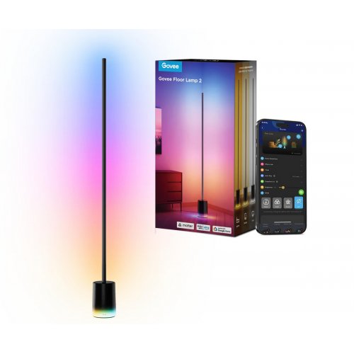 Розумний торшер Govee H607C RGBICWW Floor Lamp 2 (H607C311) Black купити в Україні: Київ, Львів, Хмельницький, Тернопіль, Івано-Франківськ | Низька ціна, відгуки, характеристики від TELEMART фото