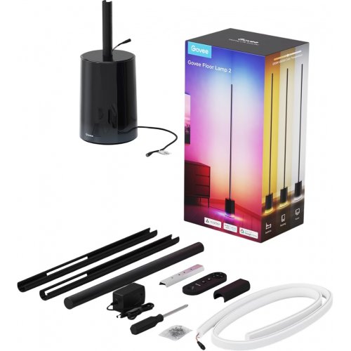 Розумний торшер Govee H607C RGBICWW Floor Lamp 2 (H607C311) Black купити в Україні: Київ, Львів, Хмельницький, Тернопіль, Івано-Франківськ | Низька ціна, відгуки, характеристики від TELEMART фото