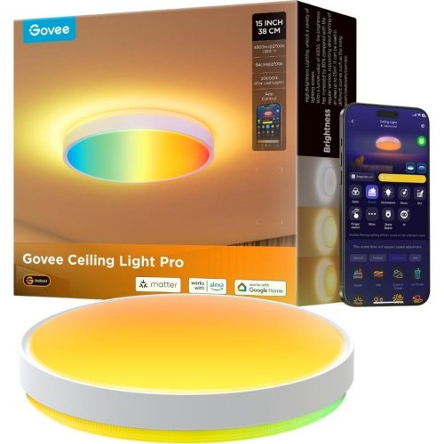 Стельовий світильник Govee Smart Ceiling Light Pro (H60A6C01) White купити в Україні: Київ, Львів, Хмельницький, Тернопіль, Івано-Франківськ | Низька ціна, відгуки, характеристики від TELEMART фото