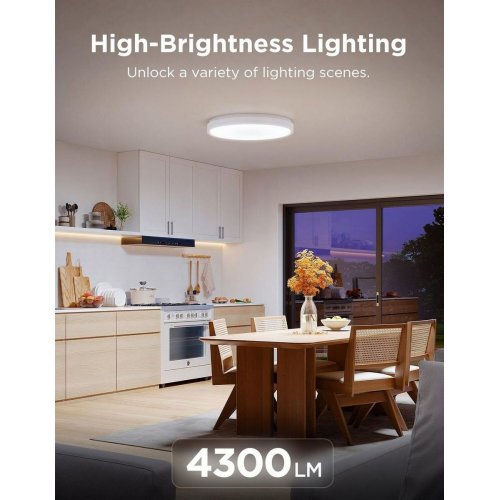 Стельовий світильник Govee Smart Ceiling Light Pro (H60A6C01) White купити в Україні: Київ, Львів, Хмельницький, Тернопіль, Івано-Франківськ | Низька ціна, відгуки, характеристики від TELEMART фото