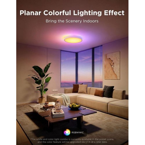 Стельовий світильник Govee Smart Ceiling Light Pro (H60A6C01) White купити в Україні: Київ, Львів, Хмельницький, Тернопіль, Івано-Франківськ | Низька ціна, відгуки, характеристики від TELEMART фото