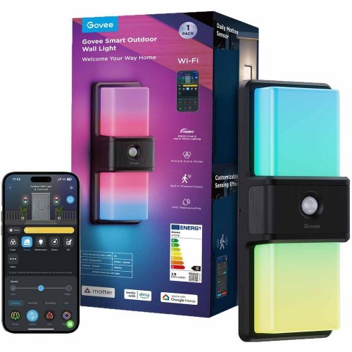 Світильник Govee H7078 Smart Outdoor Wall light (H7078CD1) купити в Україні: Київ, Львів, Хмельницький, Тернопіль, Івано-Франківськ | Низька ціна, відгуки, характеристики від TELEMART фото