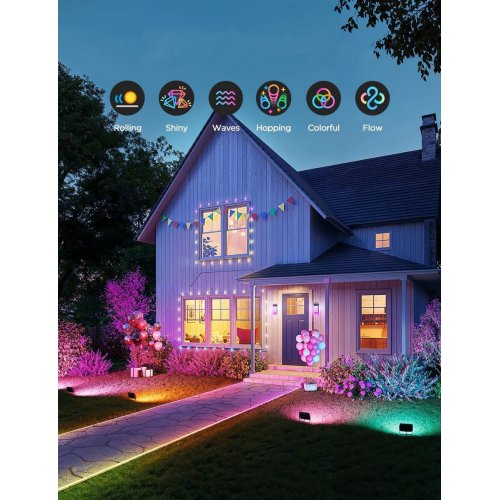 Набір настінних світильників Govee H8057 Outdoor FLood Lights 4 шт. (H8057C11) купити в Україні: Київ, Львів, Хмельницький, Тернопіль, Івано-Франківськ | Низька ціна, відгуки, характеристики від TELEMART фото