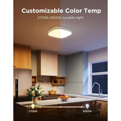 Розумний стельовий світильник Govee H60A4 Smart Square Ceiling Light 30cm (H80A4C01) White купити в Україні: Київ, Львів, Хмельницький, Тернопіль, Івано-Франківськ | Низька ціна, відгуки, характеристики від TELEMART фото